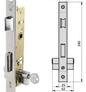 Serrure CVL 1 point pêne dormant série 1984 entraxe 85 mm