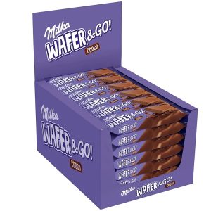 Milka Wafer & Go ! Au chocolat au lait des Alpes – 35x31g