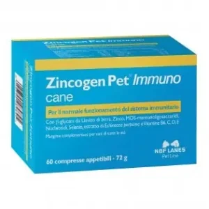 Zincogen Pet Immuno 60 Compresse – Integratore per la Salute degli Animali